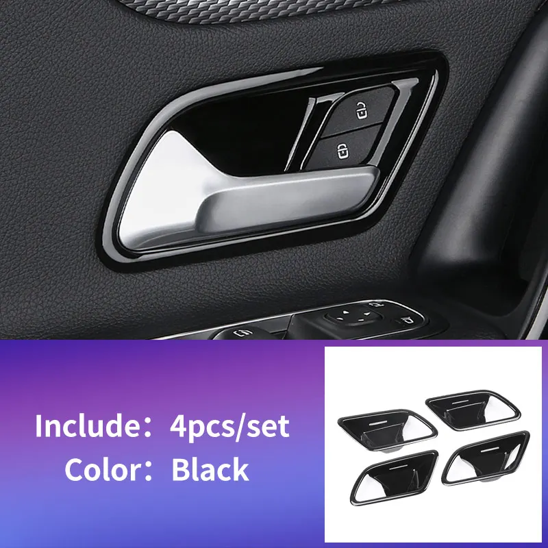 Дверная ручка Накладка для Mercedes w177 amg/classe mercedes classe w177 clase планки/a180 Mercedes a класса w177 аксессуары - Название цвета: gloss black 4pcs