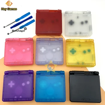 

Transparent Clear white purple black Red For GameBoy Advance SP Shell For GBA SP console Housing Case Cover Colored buttons
