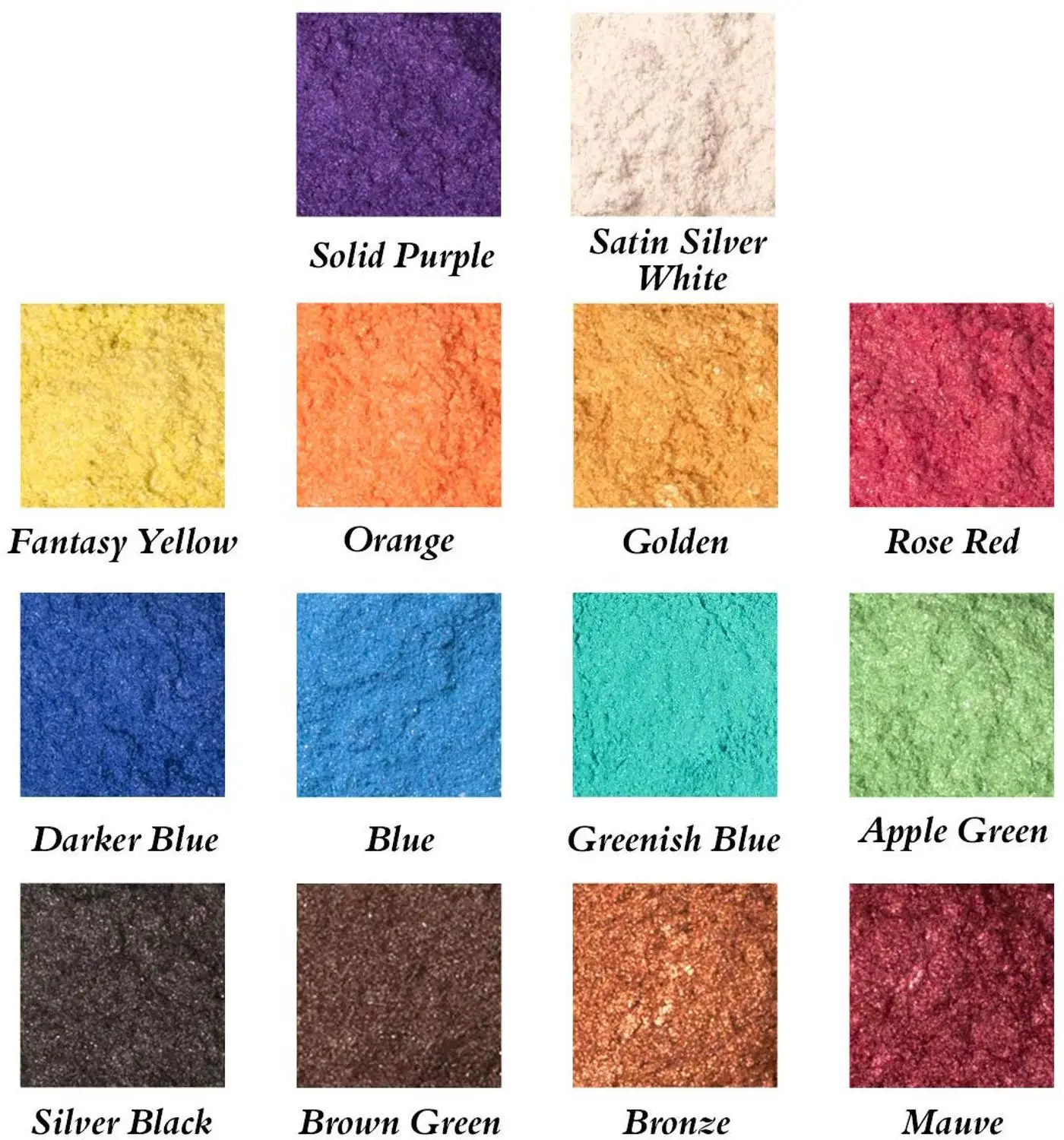 Mica Powder Epoxy Resin Dye 14 Colors Powder Pigments for DIY Arts, Crafts , Paint, Nail Polish, Soap Making, Coloring Mix