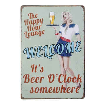 

Vintage Metal Tin Sign Plaque Wall Art Poster Cafe Bar Pub Beer