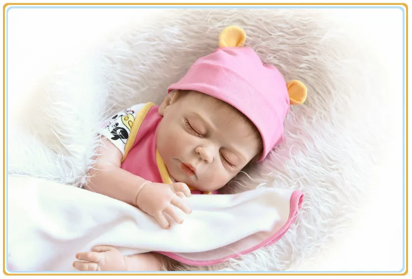 55 см полностью силиконовая виниловая настоящая Реалистичная кукла Reborn Baby Bonecas 23 дюйма подарок на день рождения и Рождество