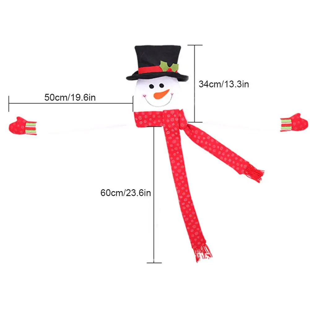 Рождественская елка наружное декорирование елки украшения Рождественская Шляпа Санты дерево наружное декорирование s Снеговик Санта