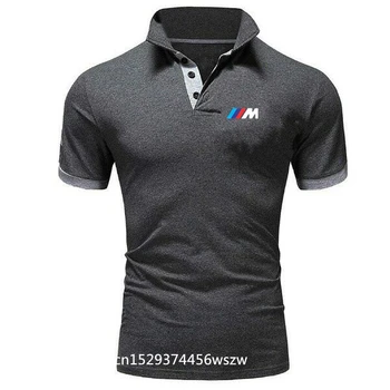 

New Men's polo shirt for bmw short sleeve summer Tshirts High Quality Sports jerseys Top Tees Turn-down Collar polo df