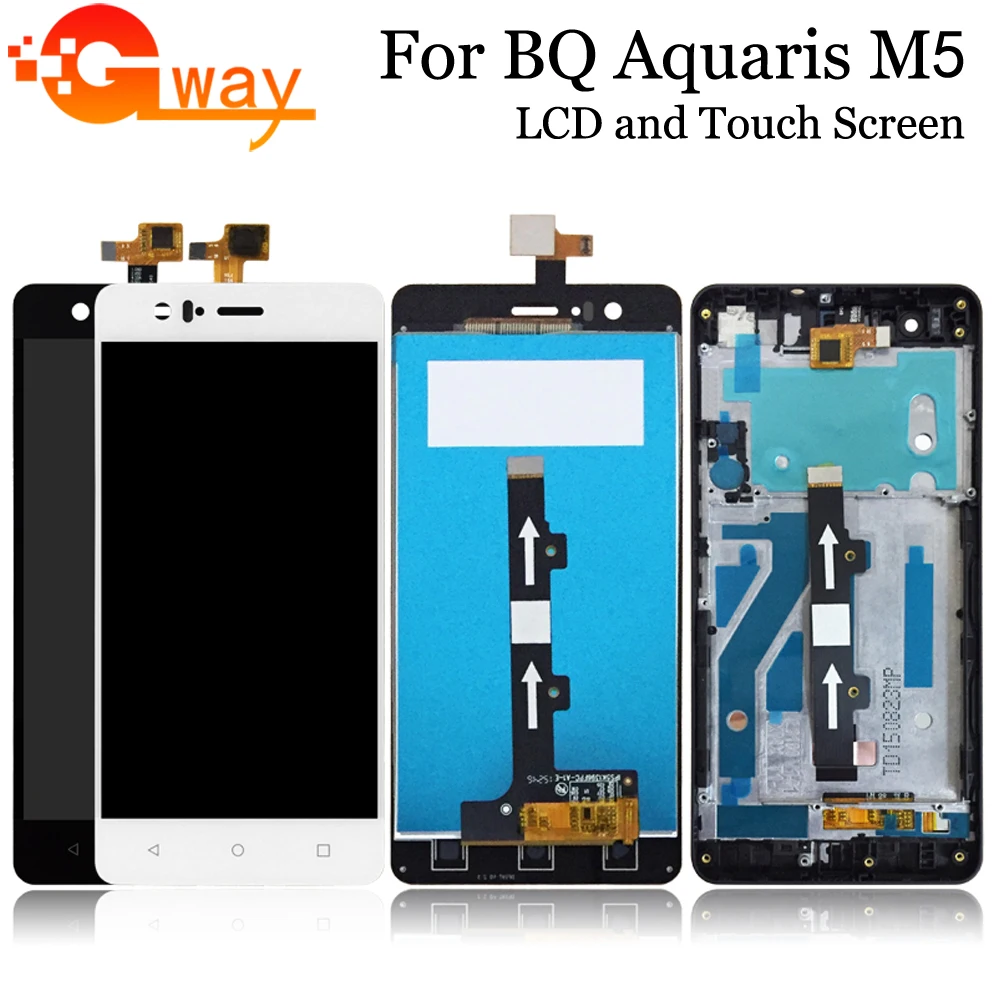 Для BQ Aquaris M5 ЖК экран с сенсорным экраном для Digitzer в сборе рамкой + | Экраны для мобильных телефонов -32797399318