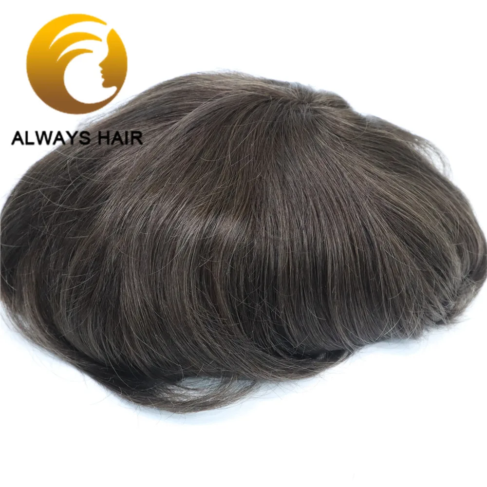Распродажа, парик из тонкой кожи Natrural, 6 дюймов, для замены мужских волос, свободный стиль, индийские человеческие волосы, мужской парик, 8x10, полиуретановый мужской парик для волос
