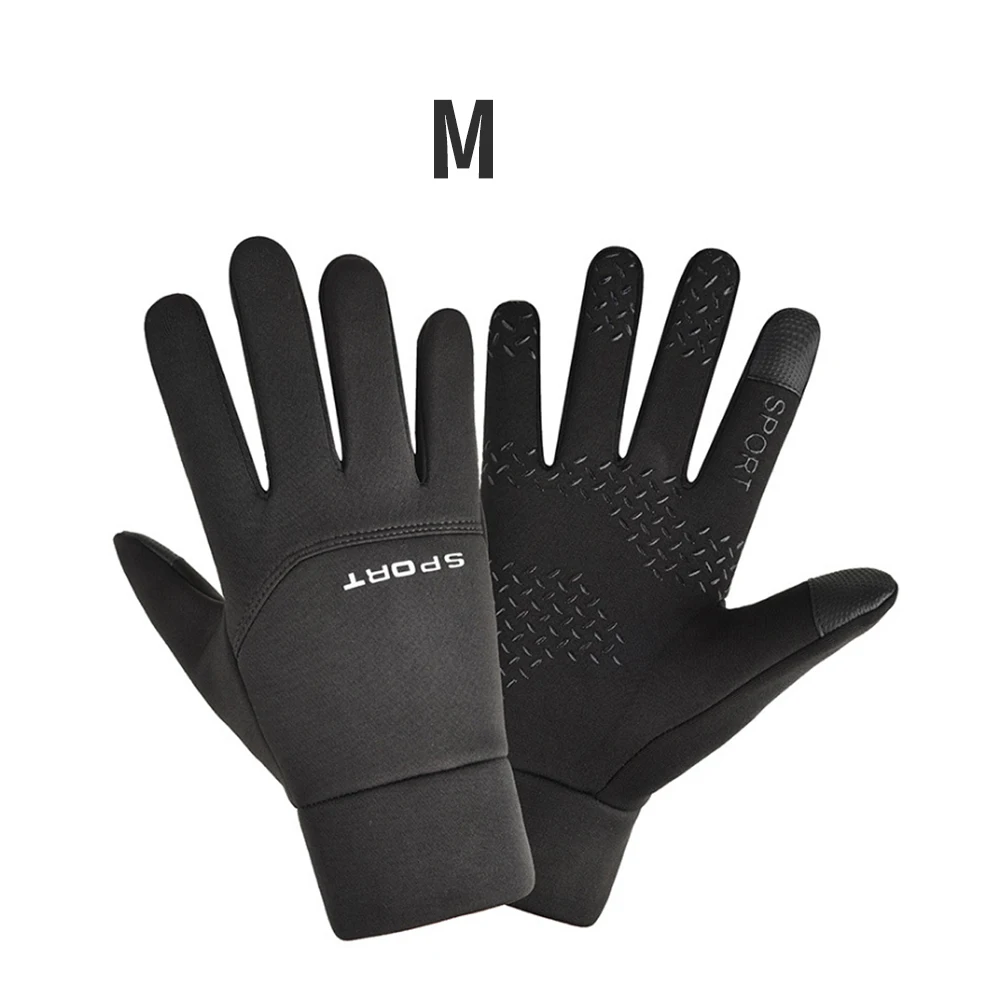 1Pair Winter Unisex Breathable Biking Ridding Gloves Cold-Resistant Thick All Finger Mittens Waterproof Non-slip Outdoor Warming