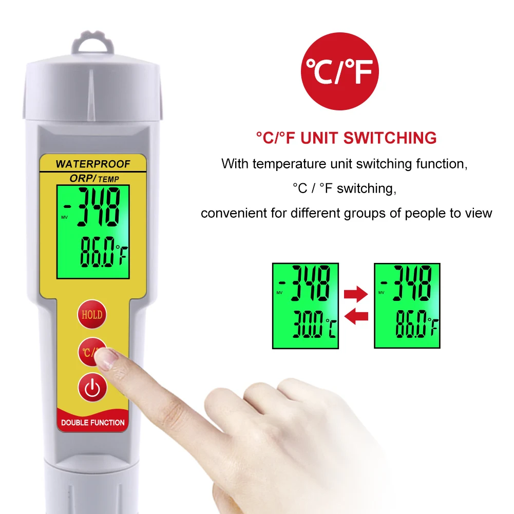 Yieryi orp-619 ОВП/темп метр с подсветкой дисплея качества питьевой воды устройство анализа портативный анализатор снижения окисления