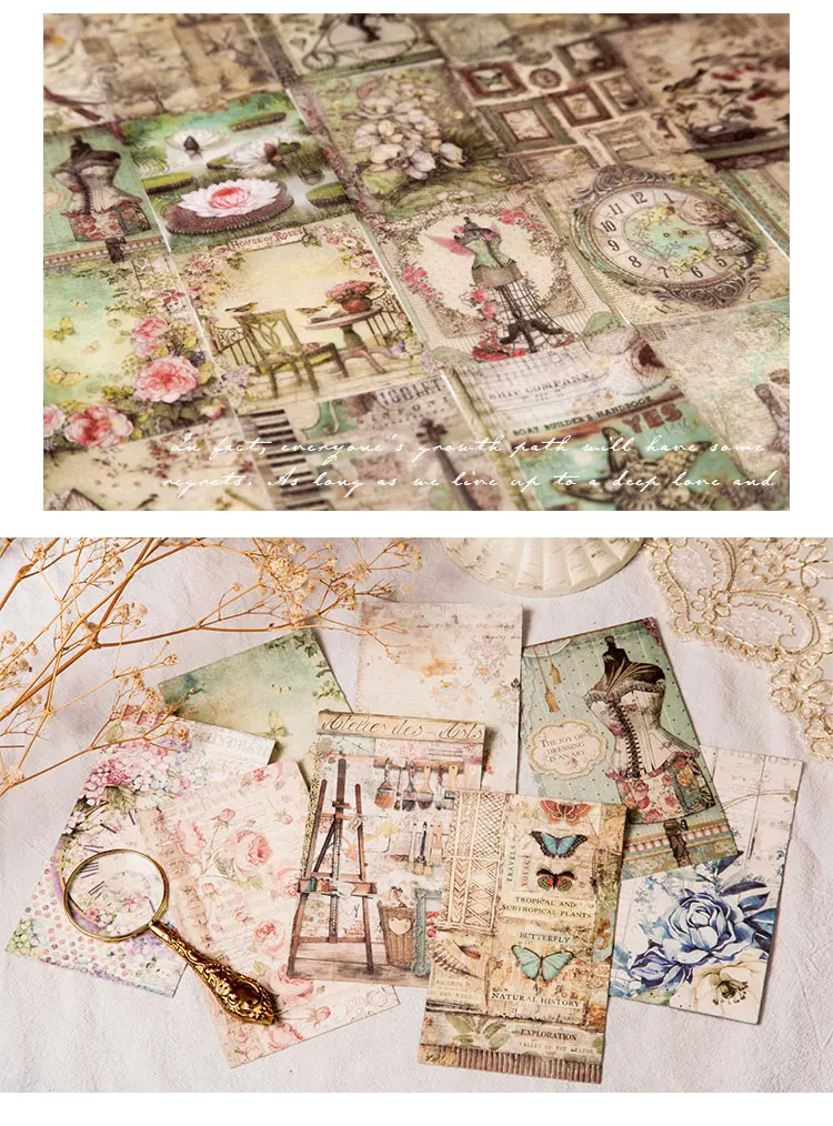 200 pièces Collection d'autocollants éphémères vintage - Sceaux pour