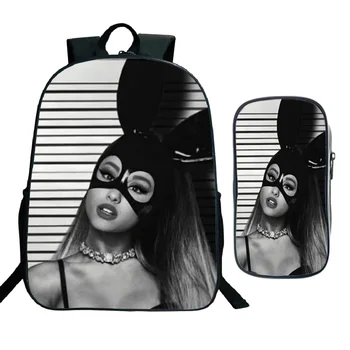 

Ariana Grande Backpack Fashion Beautiful Cool Pattern School Bags Beautiful Students School Ruckback with School Pen Bag