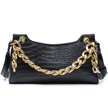 

Fashion New Arrival 2020 Crocodile Bag Luxury Cross Body Bag Designer Leather Bags Women Chain Hand Bag