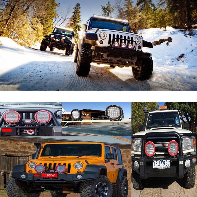 Автомобиль светодиодный фары дальнего света пятно света Offroad круглый потолочный светильник супер ATV