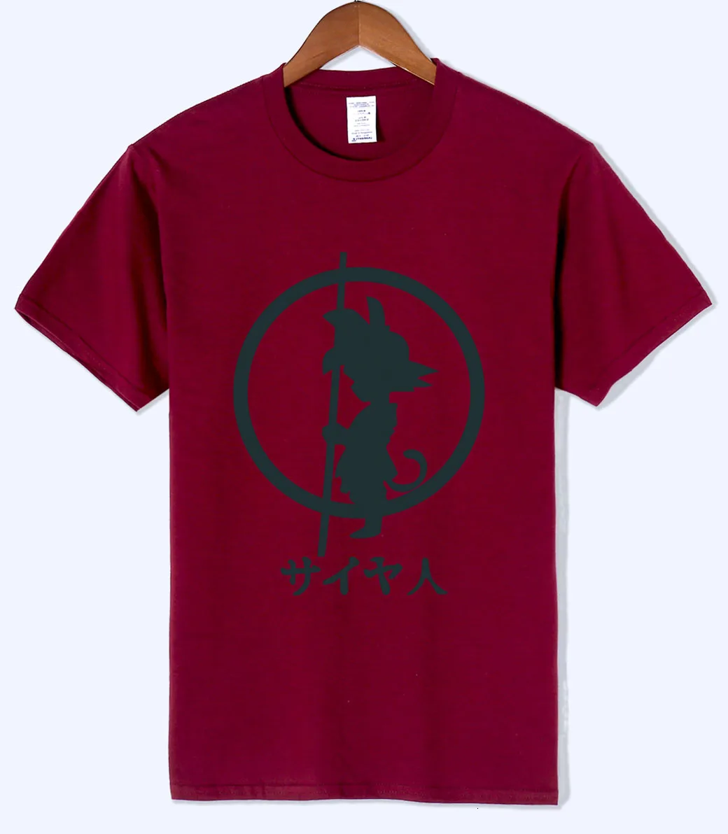 winered1 Midnite Star аниме Японские футболки Летние мультфильм Мода Dragon Ball Z новая мужская футболка с рисунком хлопок короткий рукав для мужчин s Saiyan - Цвет: winered1