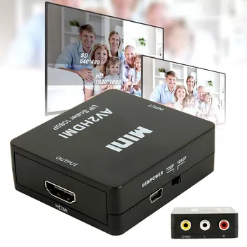 

Mini AV To HDMI Video Converter Box AV2HDMI RCA AV HDMI CVBS To HDMI Adapter for HDTV TV PS3 PS4 PC DVD Xbox Projector