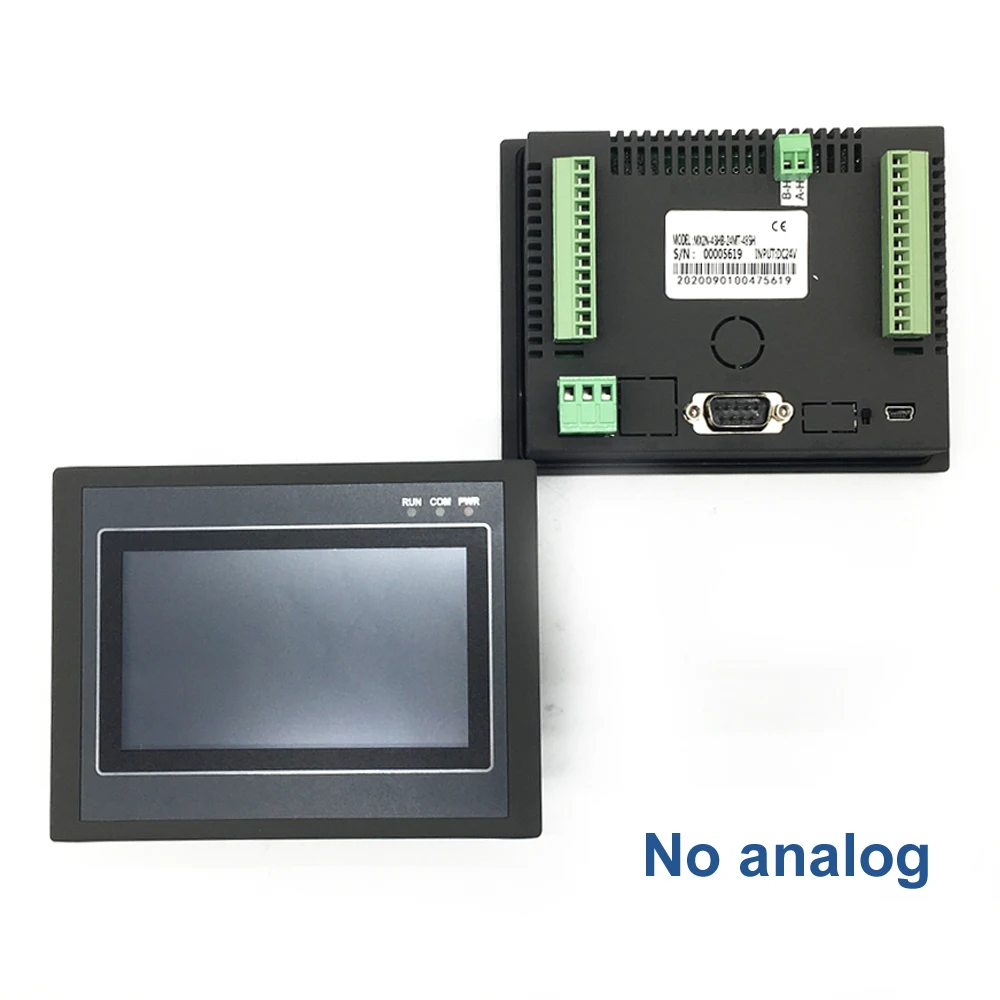 US $89.62 43 Hmi Plc Integrated Controller 43inch Touch Panel Dc24v Transistor Output Digital IO 12di 12do Analog 0 10v Rs232 Rs485