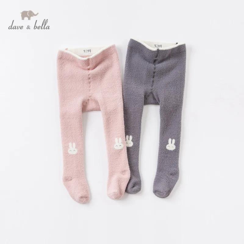 

DB15699 dave bella winter infant baby girls lolita cartoon rabbit padded leggings children fashion leggings