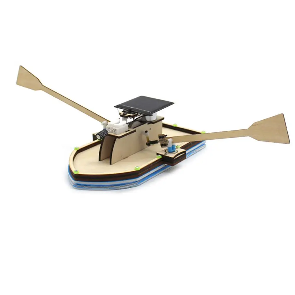 

Solar Electric Energy Dual Drive Boat Assembled Model Ship Toy Children DIY Gift