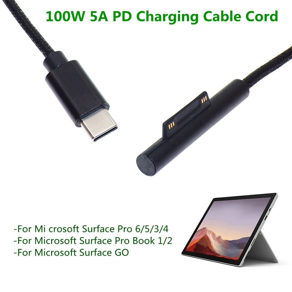 Hvad angår folk gaben skræmt Power Cable Microsoft Surface Pro 4 | Microsoft Surface Pro Power Cord -  100w Usb - Aliexpress