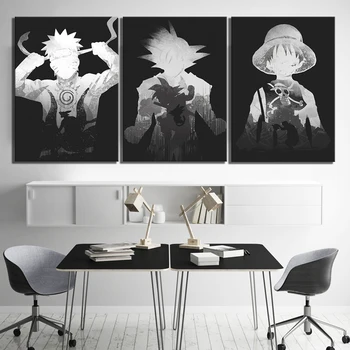 

Cartoon Black White Dragon Ball 3 piece Full square & round diamond painting 5d diy diamond embroidery boy gift,