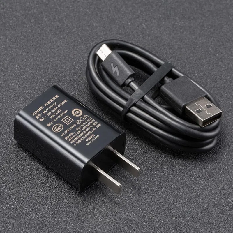 Xiaomi Charger 5V2A US Plug Power Adapter Micro USB Data Cable for Xiaomi Mi 2 3 4 4s Redmi 5 plus 4 5A 6 4X Note 5 5A 4 4X 4A 3 usb 5v 2a Chargers