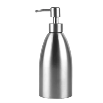 

500ml Stainless Steel Soap Dispenser Lotion Bottle Hand Sanitizer Bottle Shampoo Box Soap Container for Kitchen Sink Bathroom