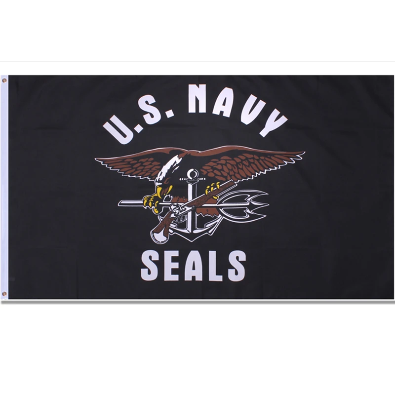 

US Navy Seals Flag banner 100D Polyester brass grommets custom flag 60x90cm/90x150cm/120x18 60x90cm/90x150cm/120x180cm/150x240cm