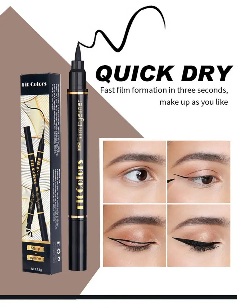 Double headed Liquid Eyeliner Triangle Wing Sealed Waterproof Sweat