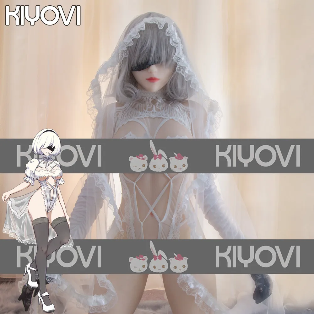 Женский костюм для косплея из игры NieR: Automata Fanart 2B YoRHa No 2 Тип B свадебное платье