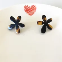 LOVLEY мраморная коричневая черная Цветочная формочка серьги-гвоздики