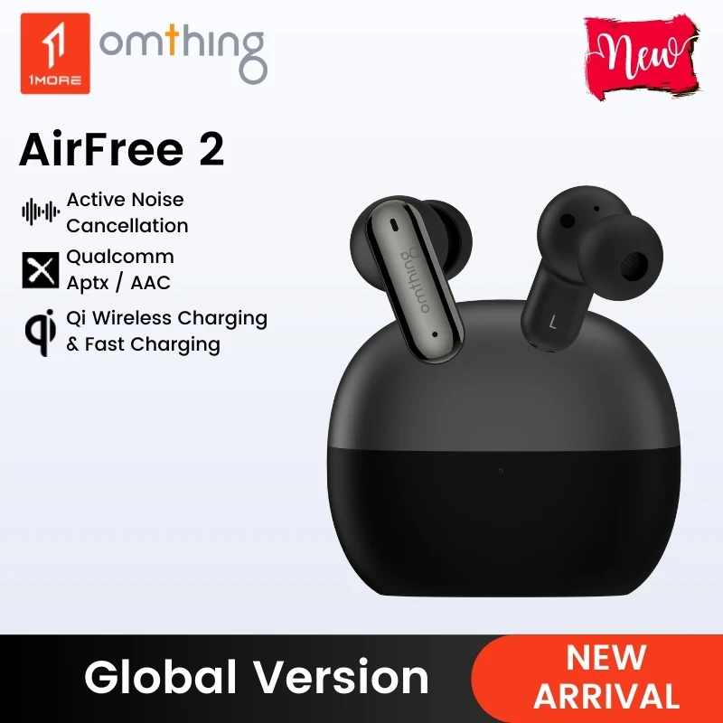 1MORE Omthing AirFree 2 ANC Bluetooth 5 Шумоподавляющие наушники Qualcomm Aptx Tws Беспроводная зарядка