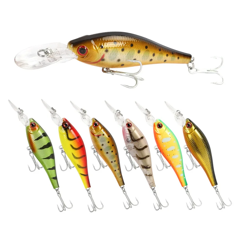 Bassland гольян длинный язык бас Щука Карп Walleye форель 100 мм пластиковый Воблер для