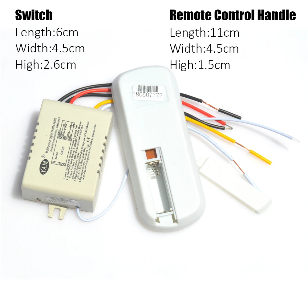 Wireless ON/OFF Switch 2 Ways 220V 2 Channel Wireless Remote Control Switch  Digital Remote Control