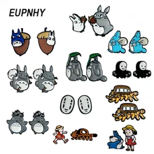 EUPNHY, 1 пара, японская анимация, Хаяо, Миядзаки, Тоторо, Унесенные призраками, без лица, мужские милые Мультяшные пирсинг, серьги, ювелирные изделия для женщин