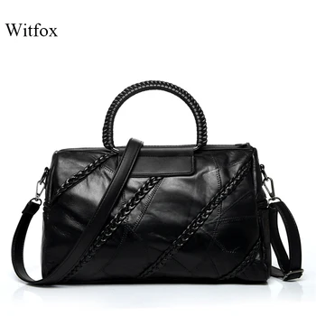 

Leather travel bag big capacity women handbags genuine leather fashion rivet package multi messenger shoulder bags ladies tote