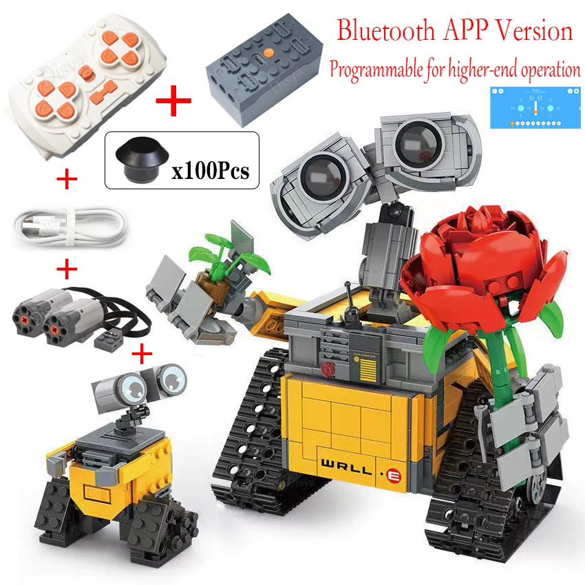 Новинка 2022 687 шт. моторизованный высокотехнологичный робот-мотор Disney WALL E с