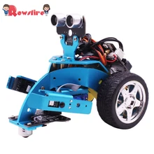 New Hot Toys Kit 3-In-1 Graphical Programmable Robot Car With Bluetooth IR Tracking Module Aluminum Alloy Steam Robot Car Toy