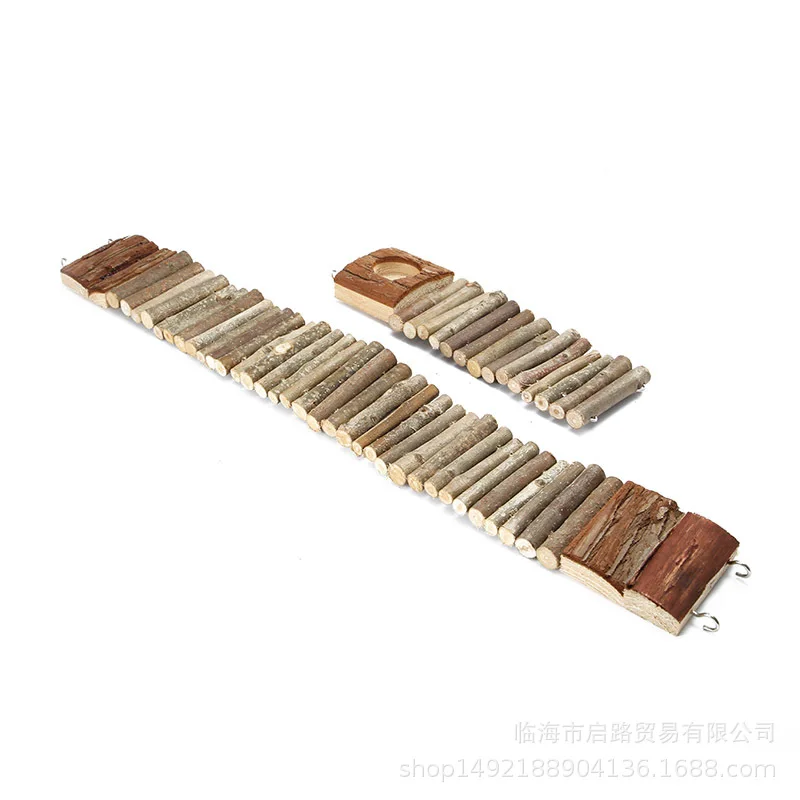 

hamster Parrot Bird solid wood ladder suspension bridge soft bridge log fence