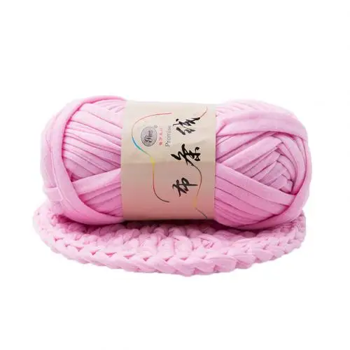 Light Pink Новинка, 1 шт., ручная вязка, плотная корзина, одеяло, плетеное, сделай сам, ткань для вязания крючком, необычная пряжа, ткань, пряжа, lanas para tejer - Цвет: Light Pink