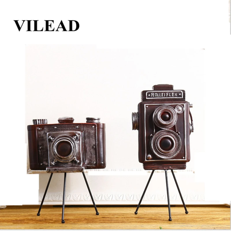 VILEAD 24 см 33 см фотоаппарат из каучука модель фигурки Винтажные Украшения для витрин студия подставки для домашнего декора Hogar подарок