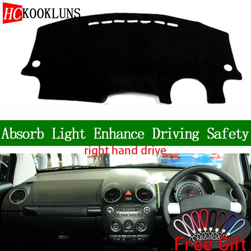 Cubierta para salpicadero de coche, alfombrilla salpicadero, accesorios interiores, para Volkswagen beetle 2007, 2009, 2010|Pegatinas para coche| - AliExpress