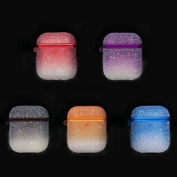 

Shining Imitation Diamond Protective Case Gradient Color Cover for Airpods Box