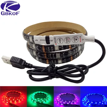 

DC 5V USB RGB LED strip SMD 5050 IP65 Waterproof Flexible Light Lamps LED Light TV Background Lighting Adhesive Tape 50CM 1M 2M