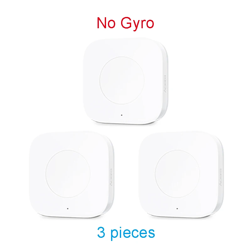 Xiaomi Aqara умный беспроводной мини-переключатель ZigBee беспроводное соединение Встроенный гироскоп работа с HomeKit MIJIA приложение умный дом Комплект - Цвет: 3 No Gyro Version