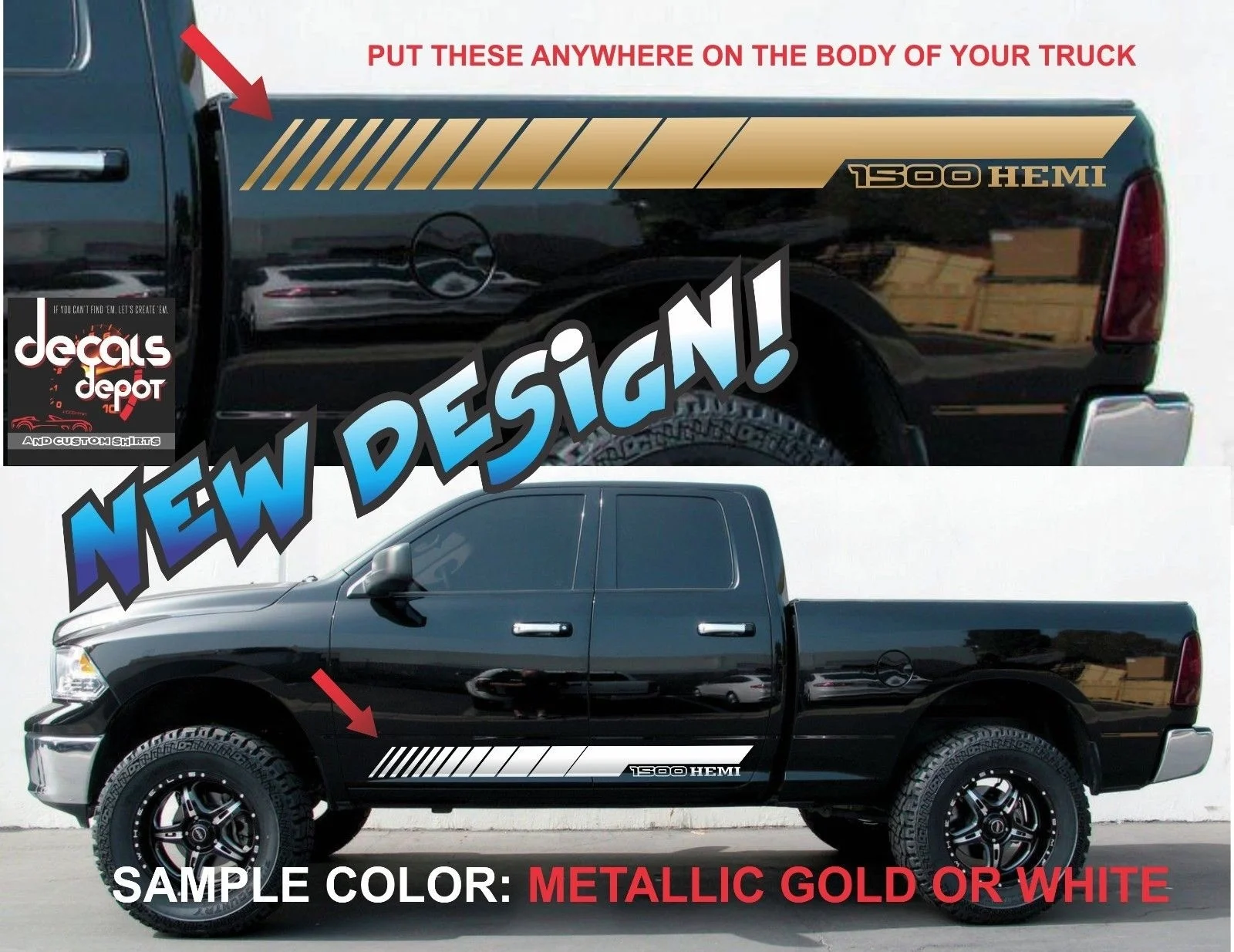 Для 2 шт. подходит к dodge ram HEMI 1500 2500HD 3500HD 5,7 L 6,4 L виниловая наклейка рокер полосы