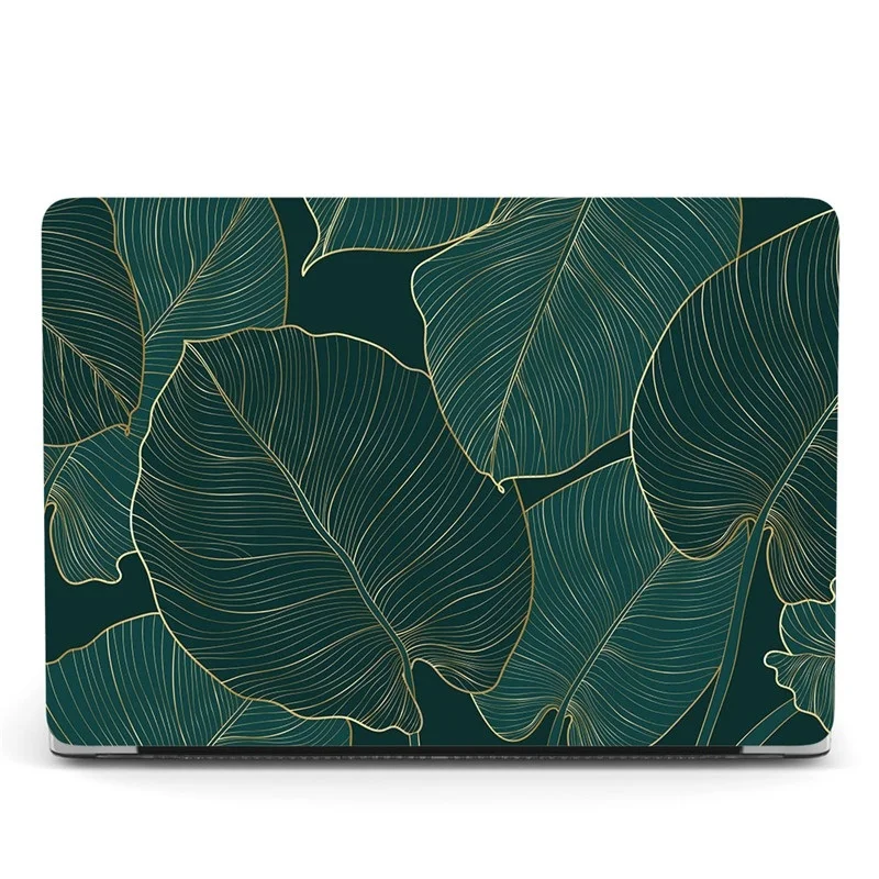 

Floral Case for Macbook Air 13 2018 A1932 Matte Glitter Leaf Flower Cover for Macbook Air 13 Case 2020 A2179 A1466 A1369 2017