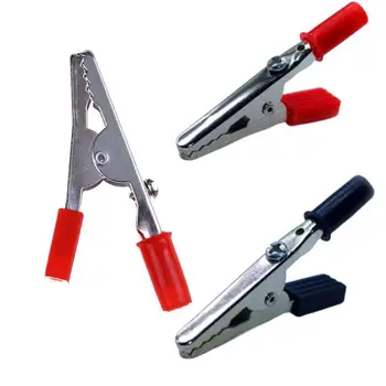 

55cm Plastic Cable Metal Clips Alligator Black Red Sheath And Wiring Long Short Clip Clip Negative And Clip Handle Positive S7S1