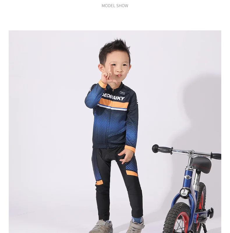 Child Team Bike Jersey Sets Kids Cycling Set Riding Clothing Mtb Wear Children Bicycle Clothes Boy Sport Suit Girls Long Kits