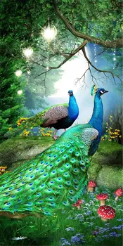 

5D DIY Diamond Painting Forest Peacock Full Round Diamonds Embroidery Kits Animal Decorations Home Art New Arrival