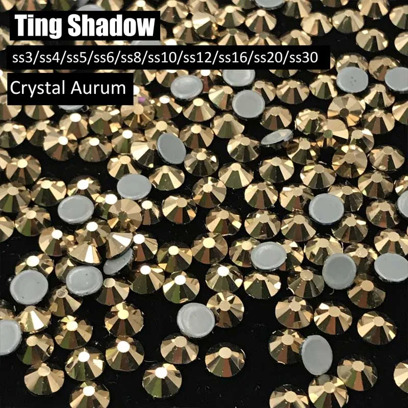 Crystal Aurum Aurum Лабрадор гематит розовое золото Flatback горячей фиксации стеклянные кристаллы, стразы для гимнастики одежды обувь украшения для ногтей - Цвет: Crystal Aurum