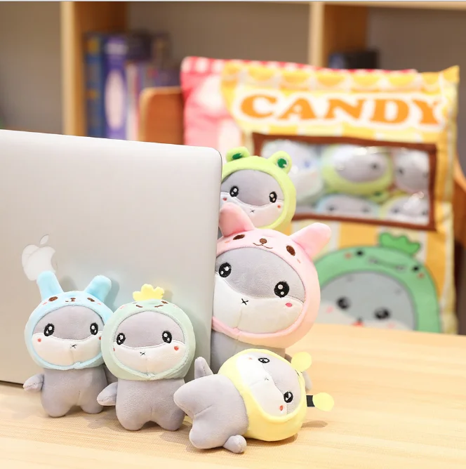 

WYZHY Plush toy soft cute hamster turned into a doll net red big bag snack hamster pillow mouse to send children gifts