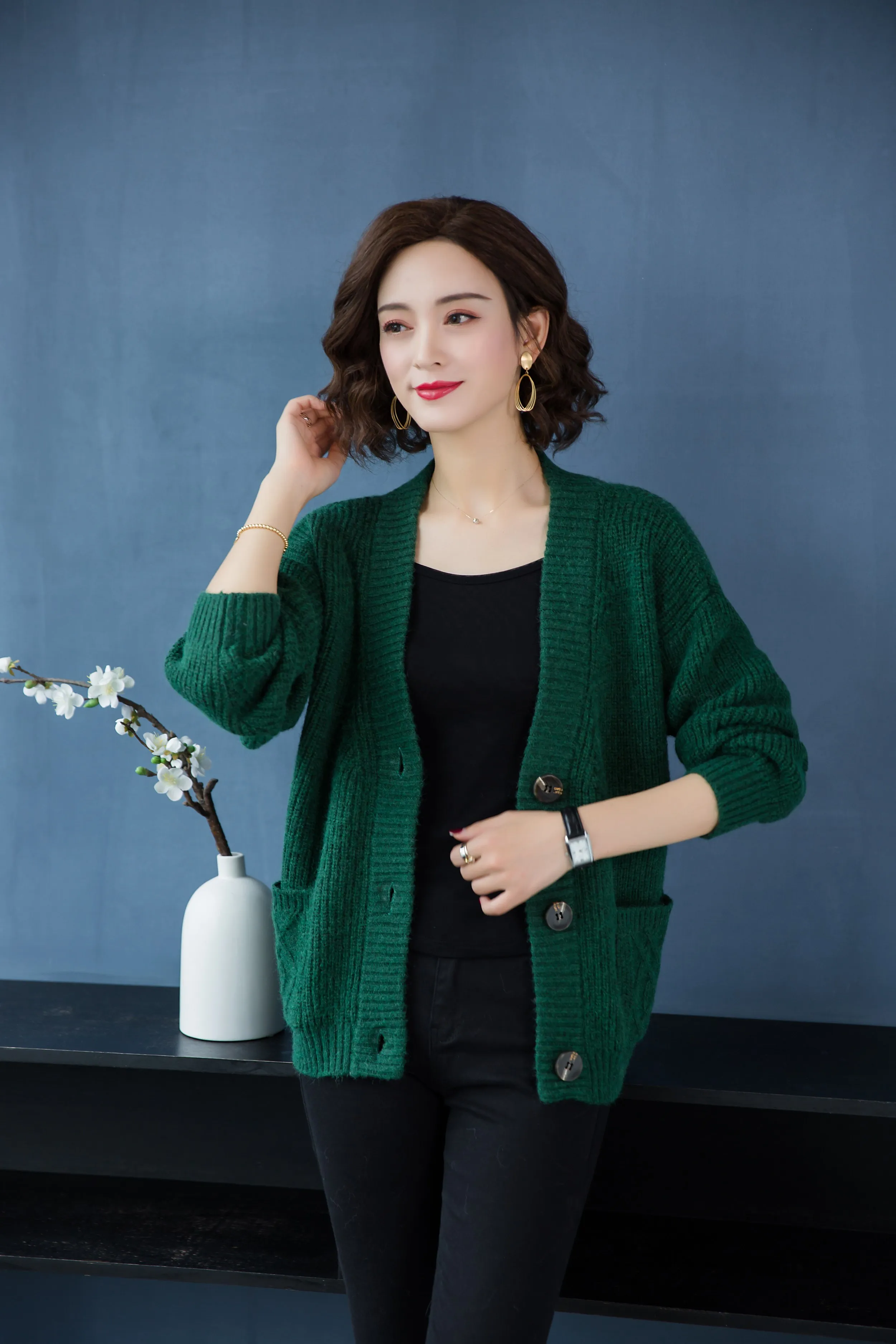 YISU Fashion Solid Knitted Cardigan Women Casual Long Sleeve Autumn winter Female Crochet Short paragraph Cardigans Women